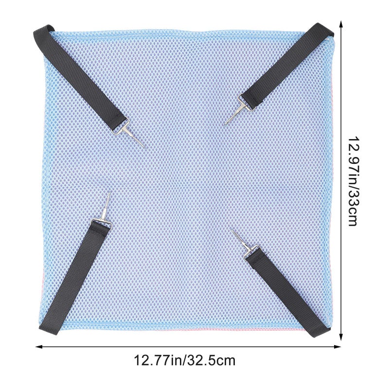 Reversible Cat Hammock For Cage Hanging Double Sided Soft Pet Bed Pink Blue M Size - Image 3