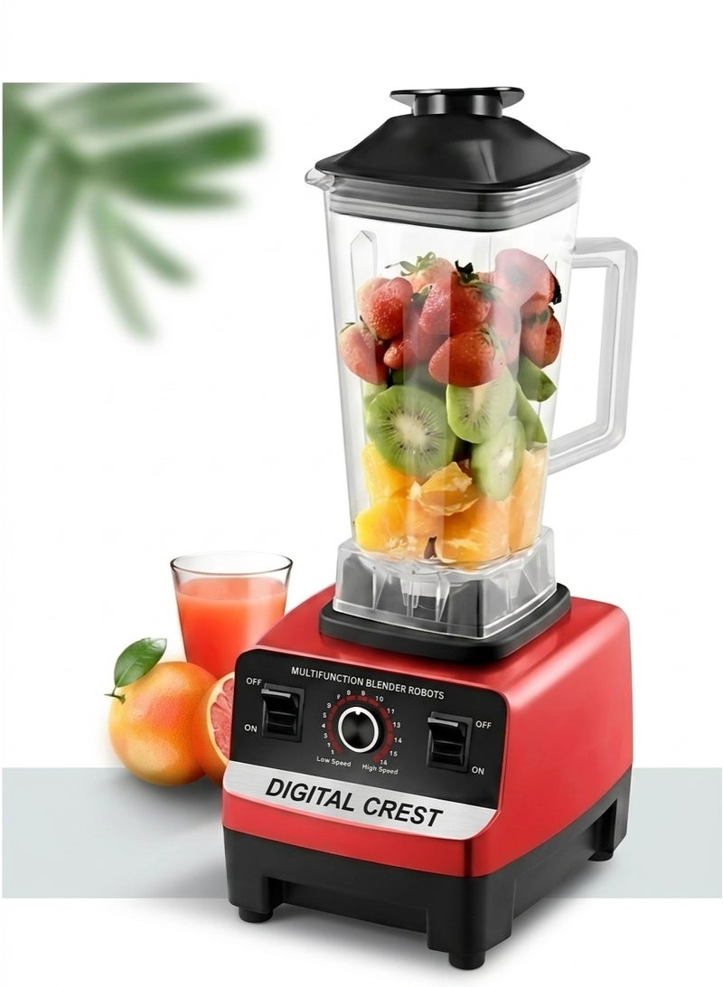 Digital 2-in-1 Electric Blender with Multifunctional Grain Mill, 2L Capacity