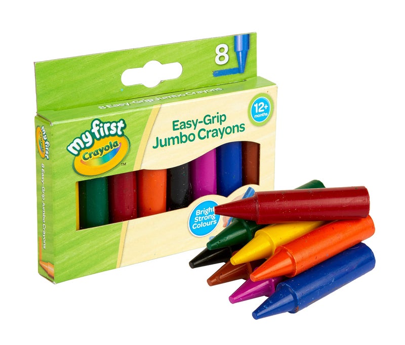 CRAYOLA MyFirst Jumbo Crayons - Assorted Colours (Pack of 8) | Easy-Grip Colouring Crayons Perfect for Toddlers Hands | Ideal for Kids Aged 12+ Months - Image 2