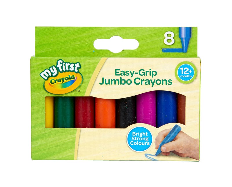 CRAYOLA MyFirst Jumbo Crayons - Assorted Colours (Pack of 8) | Easy-Grip Colouring Crayons Perfect for Toddlers Hands | Ideal for Kids Aged 12+ Months - Image 1