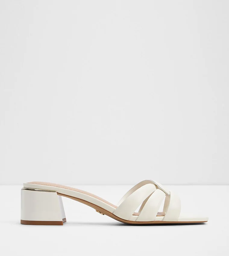 الدو Hanne-In Women's White Block Heel Sandals