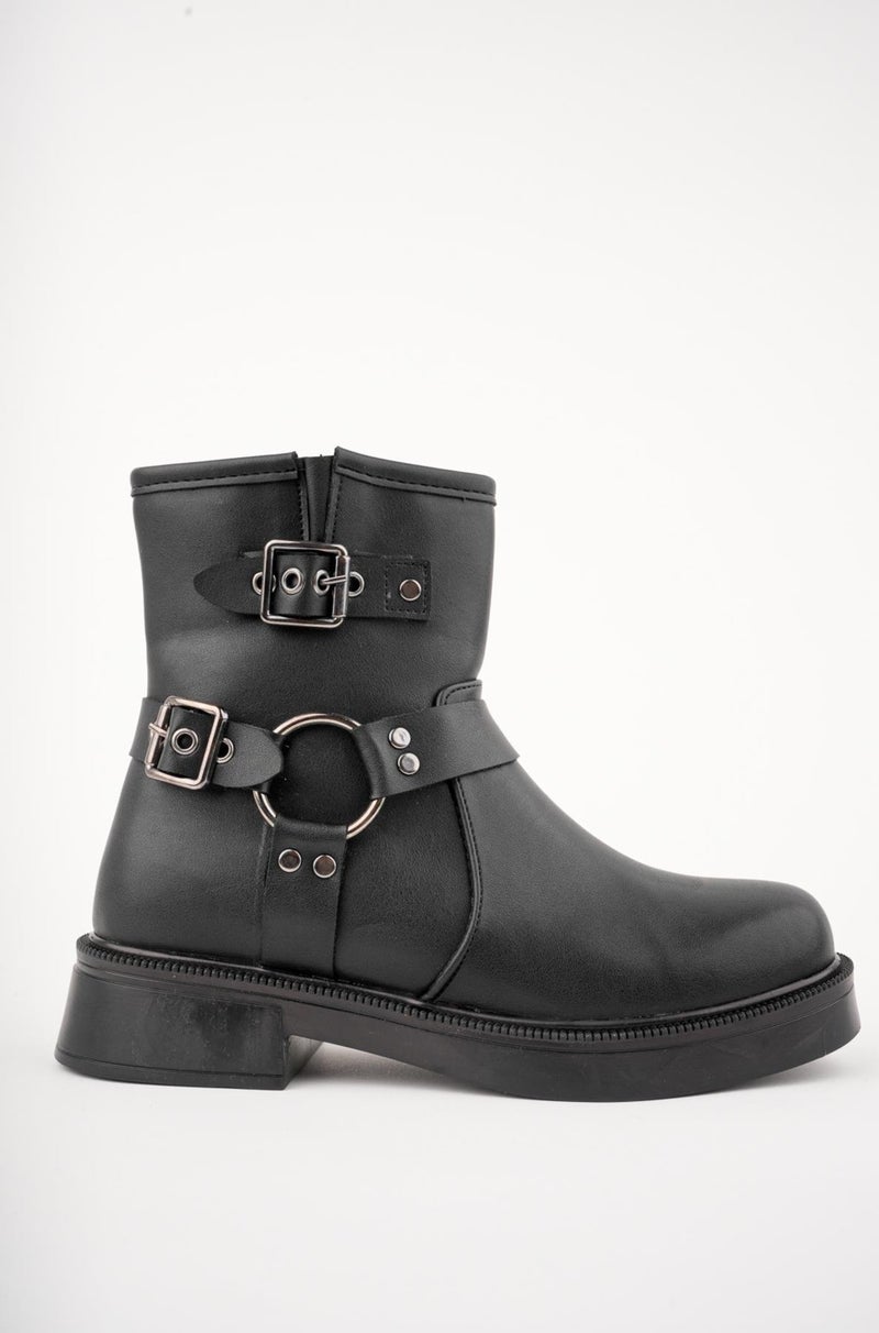 muggo Osho Guaranteed Zippered Women's Winter Boots with Belt Detail  - Image 1