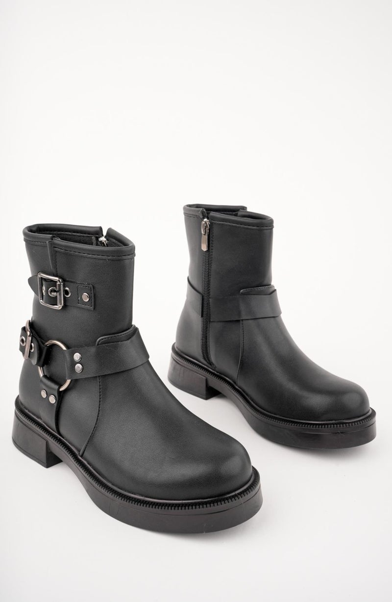 muggo Osho Guaranteed Zippered Women's Winter Boots with Belt Detail  - Image 3