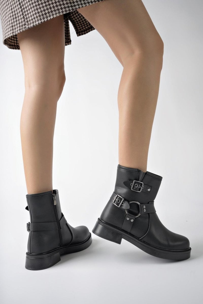 muggo Osho Guaranteed Zippered Women's Winter Boots with Belt Detail  - Image 2