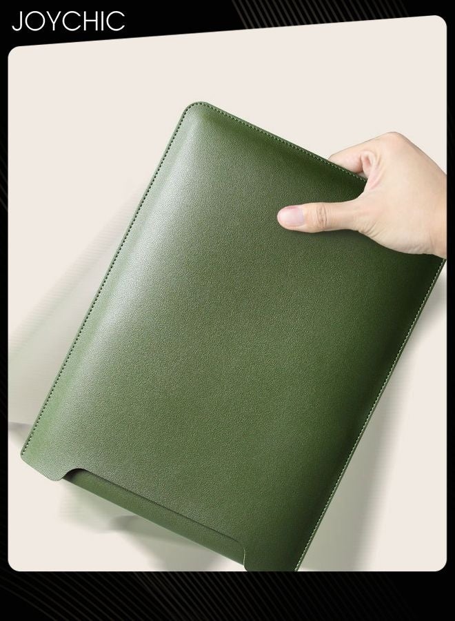 Joychic حقيبة تخزين آيباد جرابات تابلت متوافقة مع لابتوب 13 بوصة حقيبة لابتوب PU مقاومة للماء مع حقيبة ملحقات خضراء - Image 3