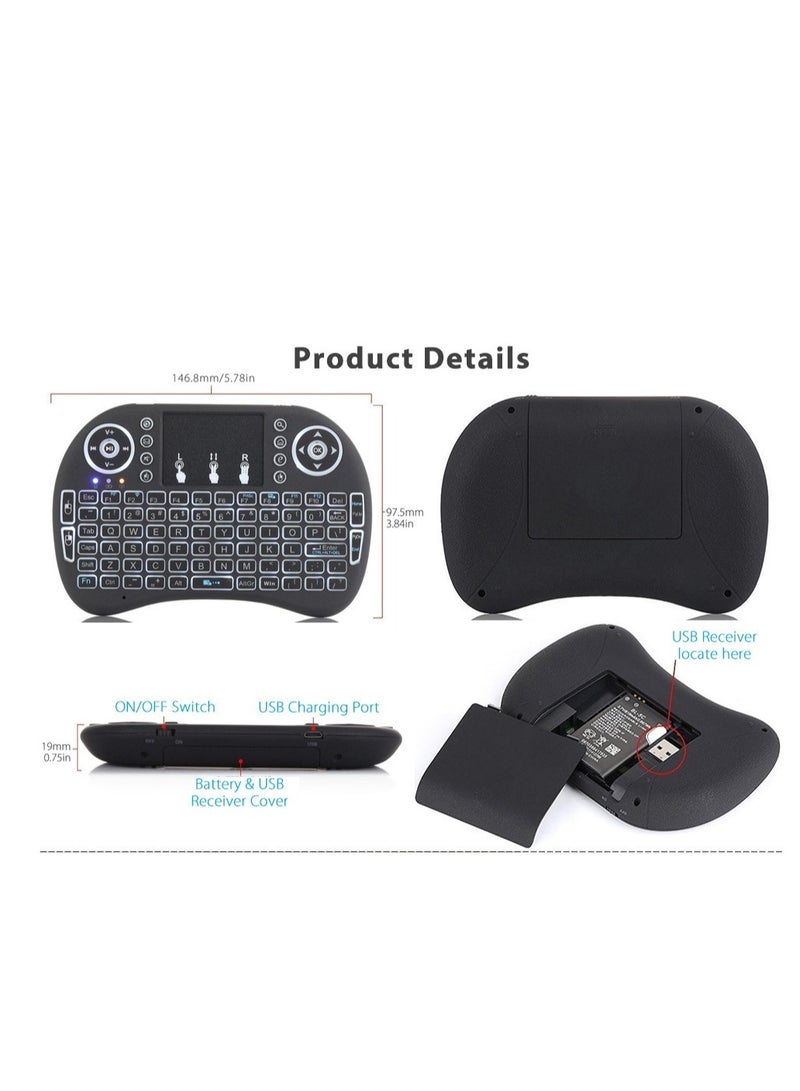 Viboton I8 Mini Wireless Keyboard 2.4G Air Mouse Remote Touchpad Use Dry Battery for Android TV Box PC Wireless Keyboard  - Image 5