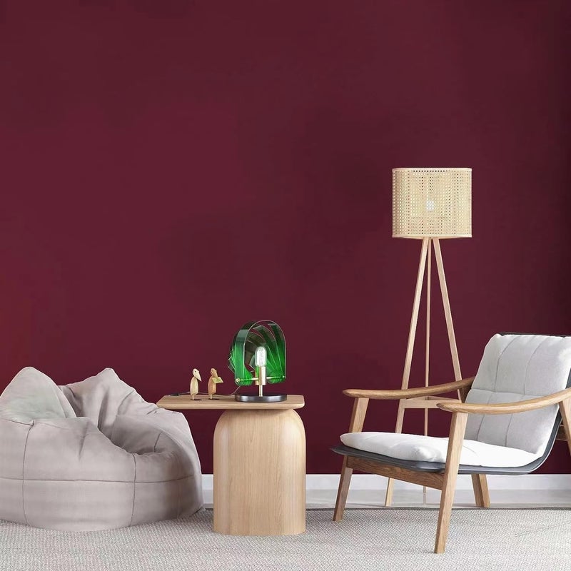 Danodoi Solid Burgundy Wallpaper 15.8" x 393" Peel and Stick Wallpaper Vinyl Film Stick Paper Pure Contact Paper Waterproof Self Adhesive Burgundy Wall Paper for Kitchen Countertop Wall DÃ©cor - Image 2