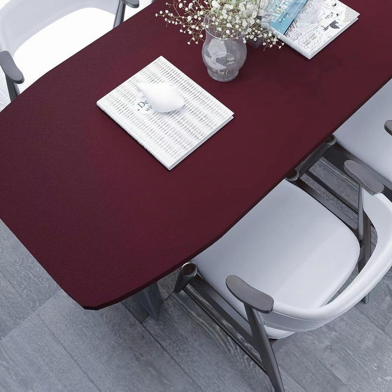 Danodoi Solid Burgundy Wallpaper 15.8" x 393" Peel and Stick Wallpaper Vinyl Film Stick Paper Pure Contact Paper Waterproof Self Adhesive Burgundy Wall Paper for Kitchen Countertop Wall DÃ©cor - Image 4