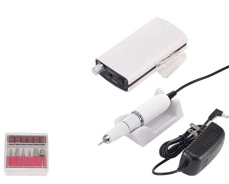 Miss Sweet Portable Nail Drill Machine Rechargeable Electric Nail File for Acrylic (Pure White) - Image 3