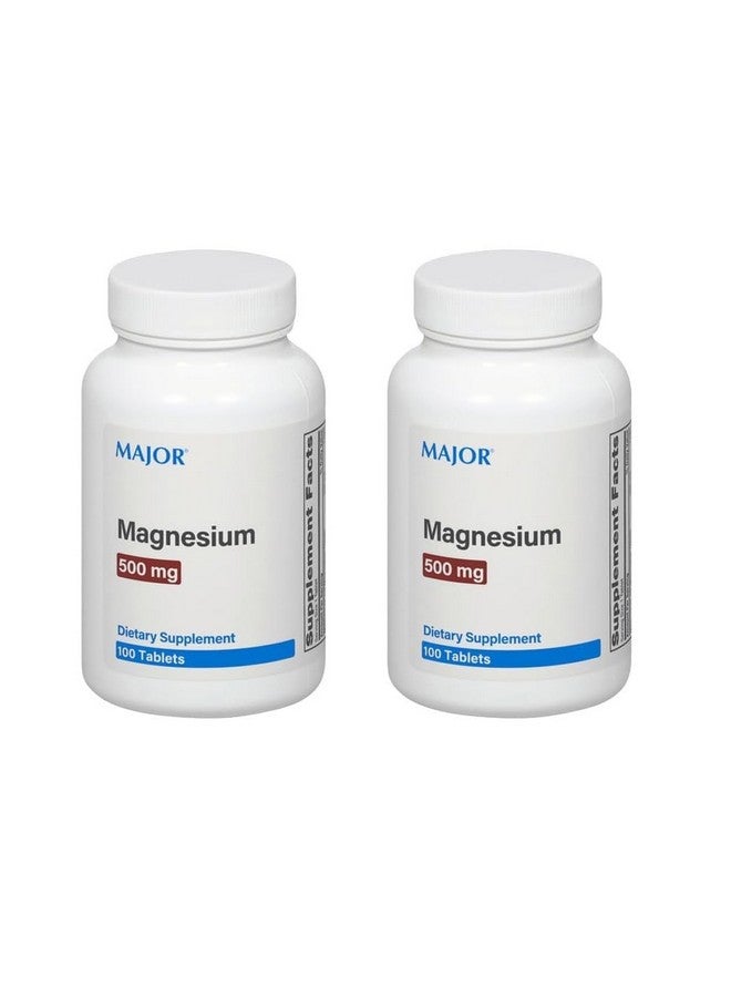 MAJOR ماغنيسيوم ماجور 500 ملغ - أقراص أكسيد الماغنيسيوم - مكمل غذائي - 100 حبة (عبوتان)  - Image 1