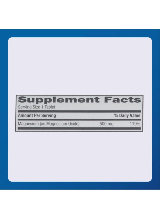 MAJOR ماغنيسيوم ماجور 500 ملغ - أقراص أكسيد الماغنيسيوم - مكمل غذائي - 100 حبة (عبوتان)  - Image 4