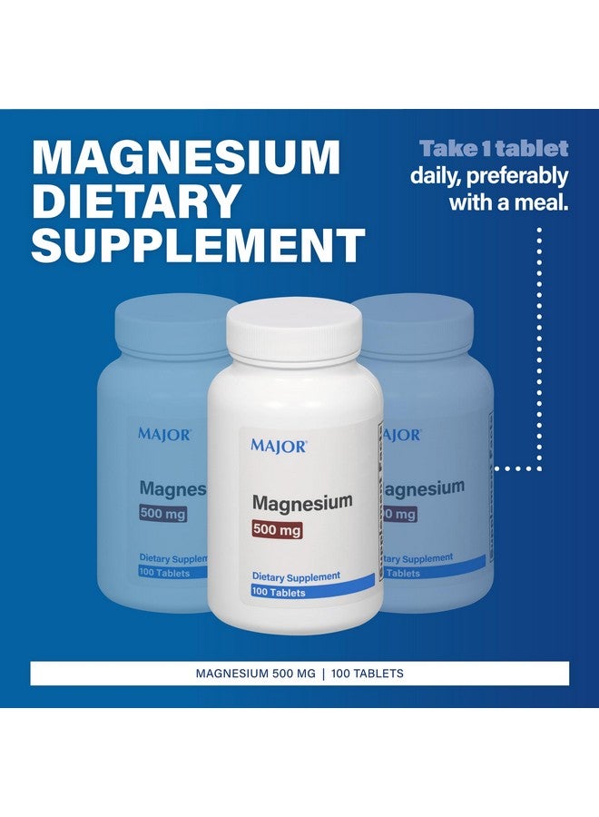 MAJOR ماغنيسيوم ماجور 500 ملغ - أقراص أكسيد الماغنيسيوم - مكمل غذائي - 100 حبة (عبوتان)  - Image 2