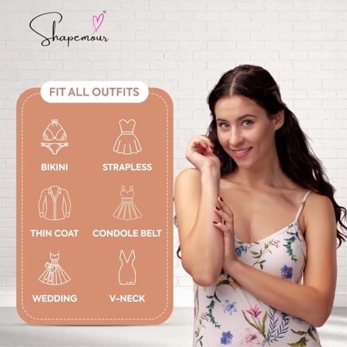 SHAPEMOUR Non-Adhesive Silicone Nipple Covers for Women, Medical Grade and Skin Friendly Invisible Nipple Pasties I Self-Adhesive and Reusable Upto 50 Times | Up to 12 Hrs Sticking Capacity (8cm) - Image 2
