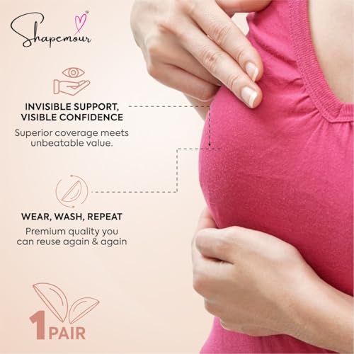 SHAPEMOUR Non-Adhesive Silicone Nipple Covers for Women, Medical Grade and Skin Friendly Invisible Nipple Pasties I Self-Adhesive and Reusable Upto 50 Times | Up to 12 Hrs Sticking Capacity (8cm) - Image 4