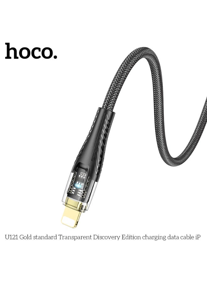 hoco. U121 Gold standard Transparent Discovery Edition charging data cable iP - Image 5