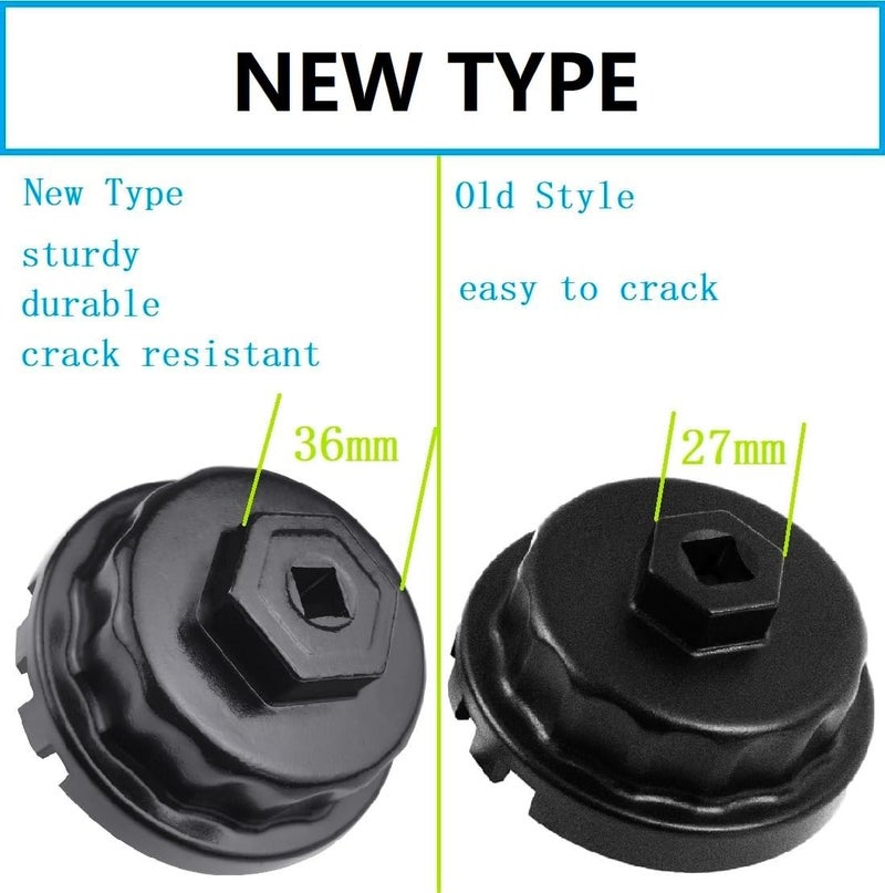 Ibetter Oil Filter Wrench for Toyota, Lexus, RAV4, Camry, Tundra, Highlander, Sienna and More - Oil Filter Cap Removal Tool for 2.5L to 5.7L Engines with 64mm Cartridge Style Oil Filter Housings - Image 3