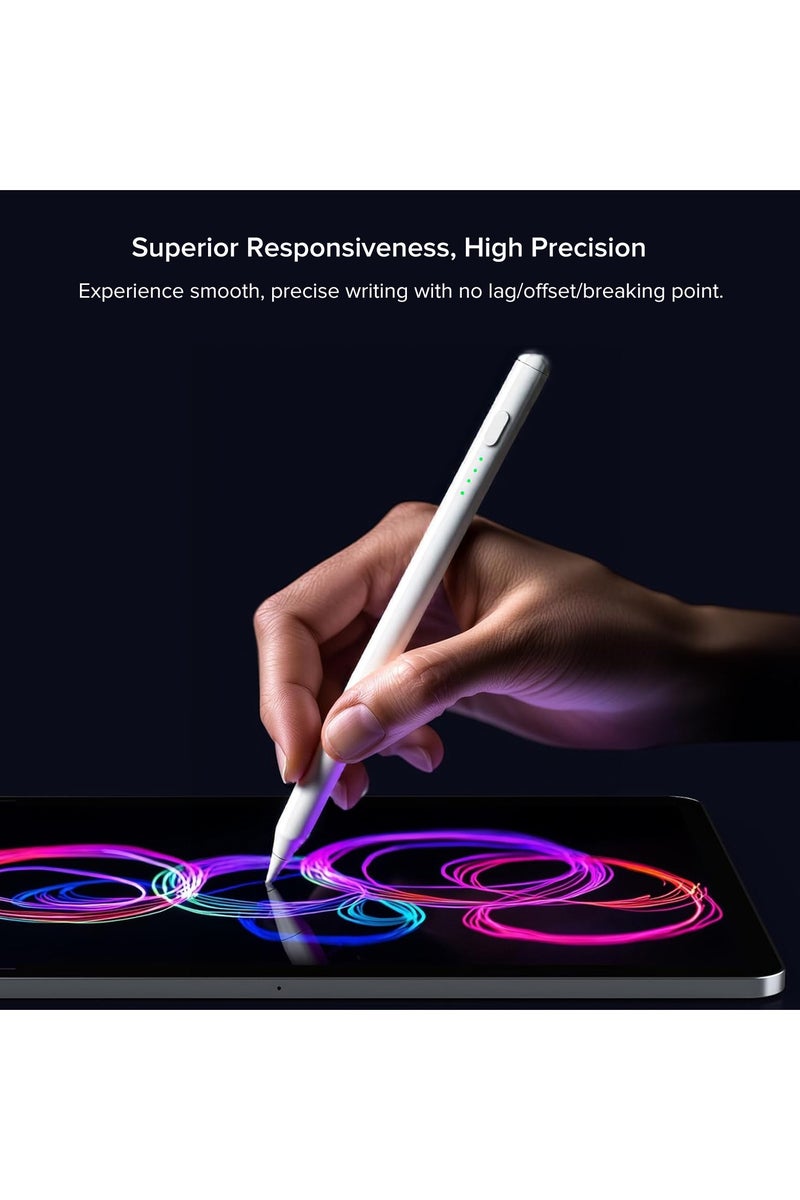 هيان 2025 أحدث قلم Stylus لـ iPad (2018-2025) -13 دقيقة شحن سريع مع حساسية الميل ورفض النخيل لـ iPad 11/10/9/8/7/6th Gen ، Air 7/6/5/4/3/M3/M2 ، Pro 13 "/12.9" /11" /M4 ، Mini 7/6/5th - Image 5