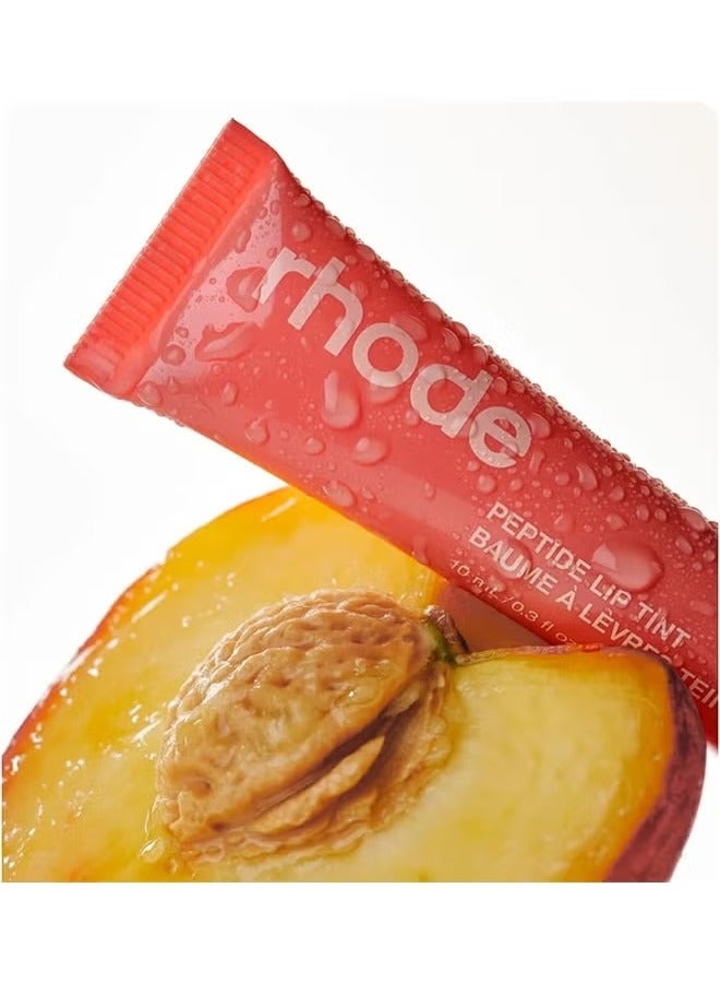 rhode Peptide Lip Tint, Lip Gloss Lip Balm Moisturizes Lips, Tinted Lipstick, Helps Lock Moisture for Fuller & Softer Lips 10ml (Peach Pit) - Image 4
