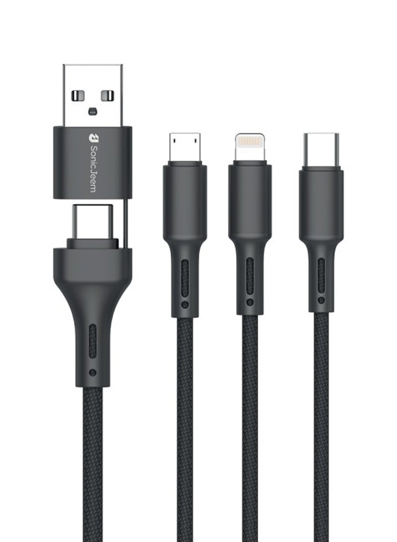 SONIC JEEM 6 in 1 Data Cable Super Charging SJ121B - Image 1
