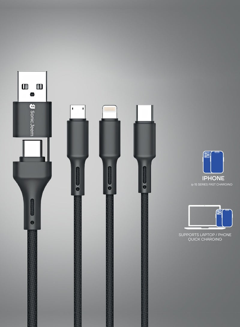 SONIC JEEM 6 in 1 Data Cable Super Charging SJ121B - Image 4
