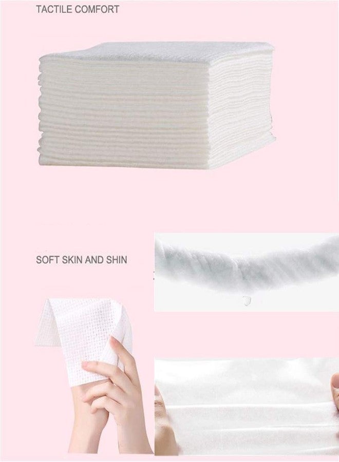 XICHEN 2 Box of 100 pcs Disposable Towel for Washing Face Cotton Pads Cosmetic Cotton Can be Wet and Dry - Image 2
