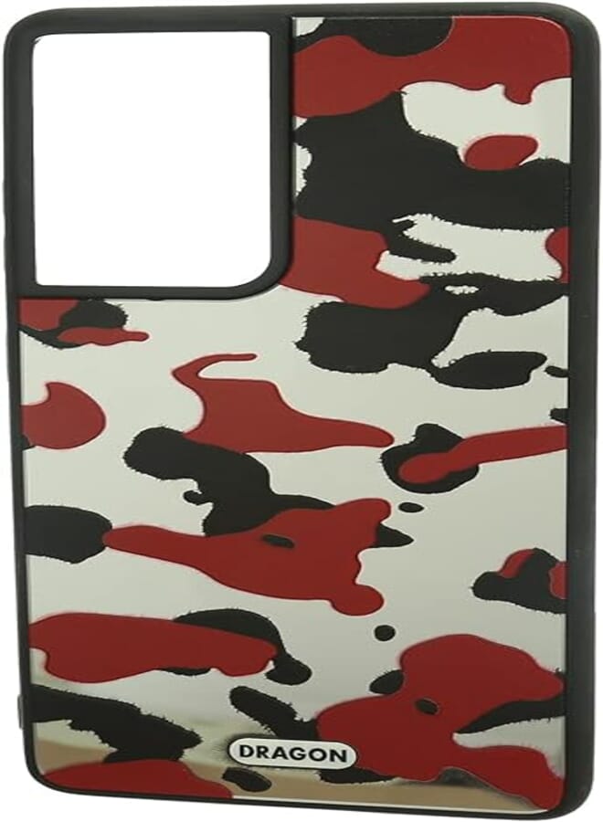 Dragon 3d back cover hard slim case camo mirror design for samsung galaxy s30 ultra - multi color