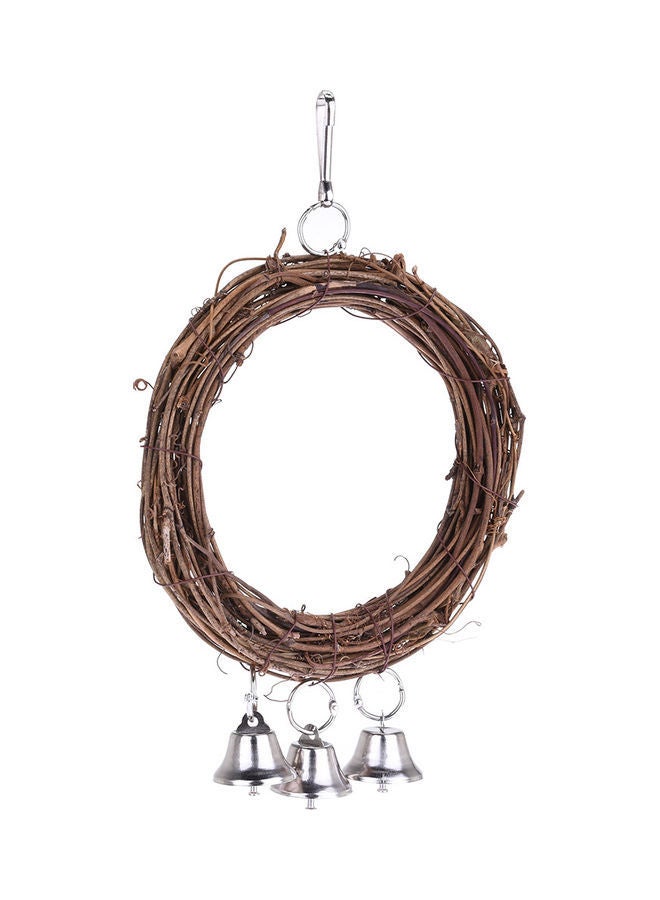 NIBEMINENT Parrot Hanging Swing Brown/Silver 26x16cm - Image 5