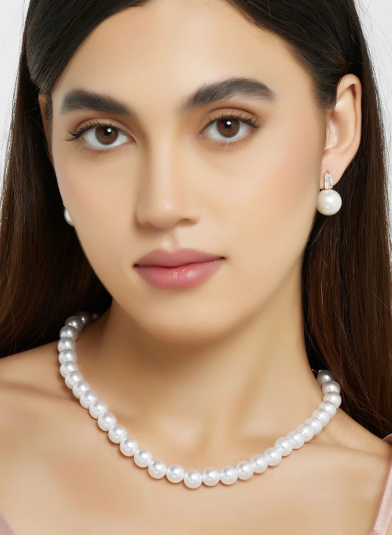 Ella Limited Edition Pearl Necklace & Stud Earrings Set