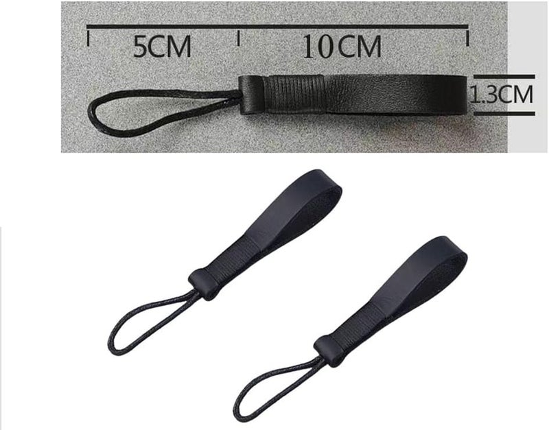 DraCra 2 Pack Fob Lanyard Car Keychain Cowhide Leather Non-metallic Key Strap String Handmade Pendant Chain Loop Ring for Car Keys Bag Case Cover Holder - Image 2