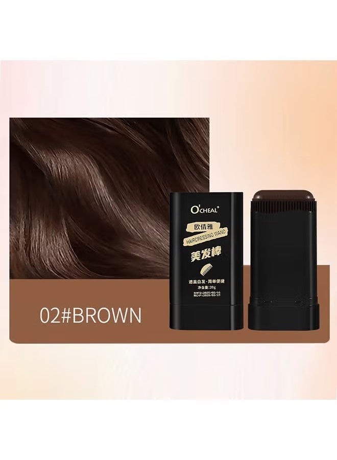 OCHEAL Cover Grey Hair,Safe and Convenient Comb Hair Dye, Upgraded Waterproof and Sweat-proof Hair Dye Comb, 2-in-1 Natural Plant Hair Dye, Covering Gray Hair, Quick Touch-Ups (#02 Brown) - Image 2