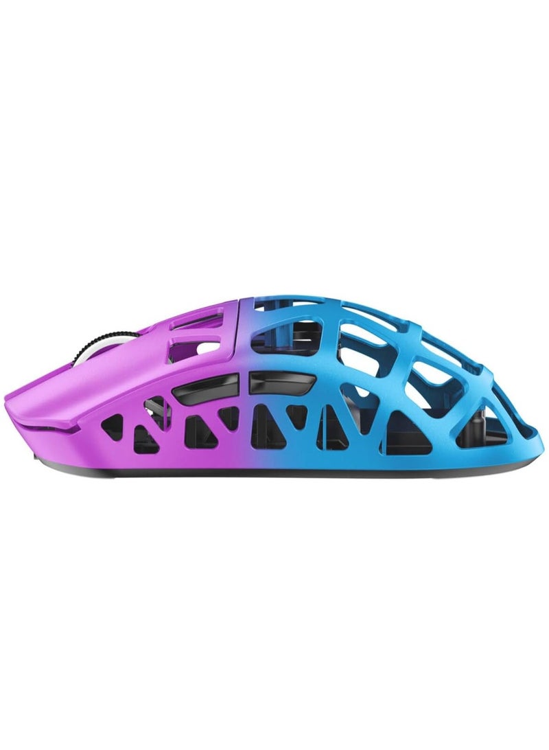 Attack Shark Superlight Magnesium Alloy Wireless Gaming Mouse R3 46g , BT/2.4Ghz/Wired Computer Mouse, 8000Hz Wireless Polling Rate, PAW3395 26K DPI Sensor, Programmable Mice, PC/Laptop/Mac (Purple & Blue)  - Image 3
