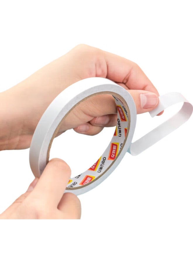Deli High-Adhesive Cotton Paper Double-Sided Tape, 12Mm*10Y(9.1M/Roll), Student Stationery, Back-To Essential, School Supplies, White, 24 Rolls/Bag, Office Supplies, 30401 - Image 1