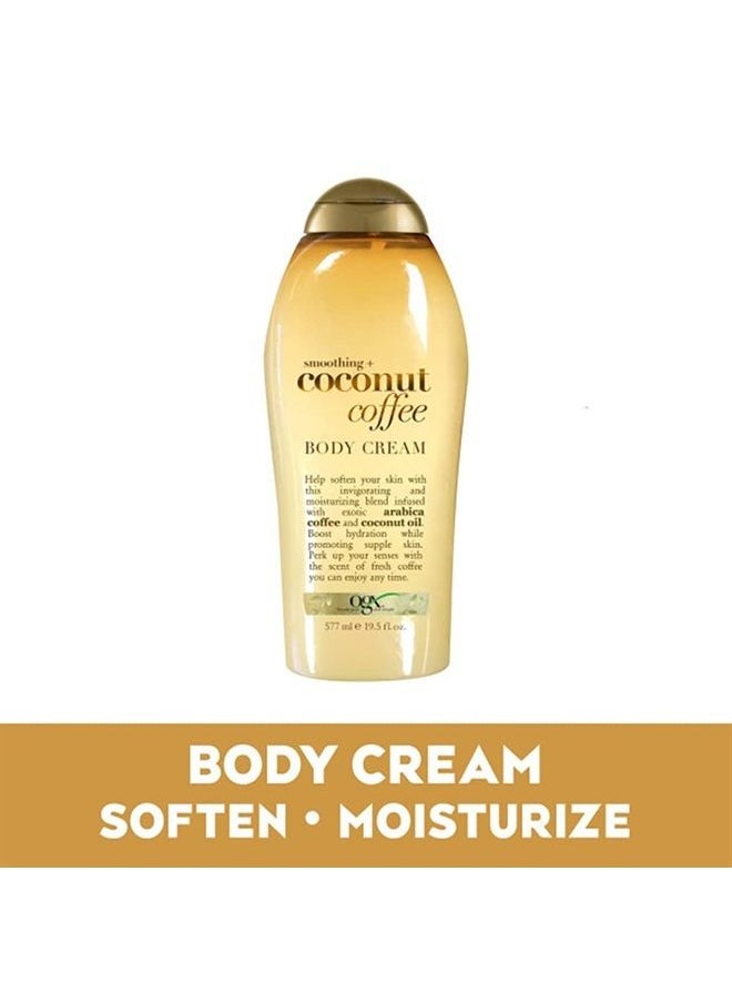 Ogx - Smoothing + Coconut Coffee Body Cream, 19.5 Ounce (pack of 3) - Image 1
