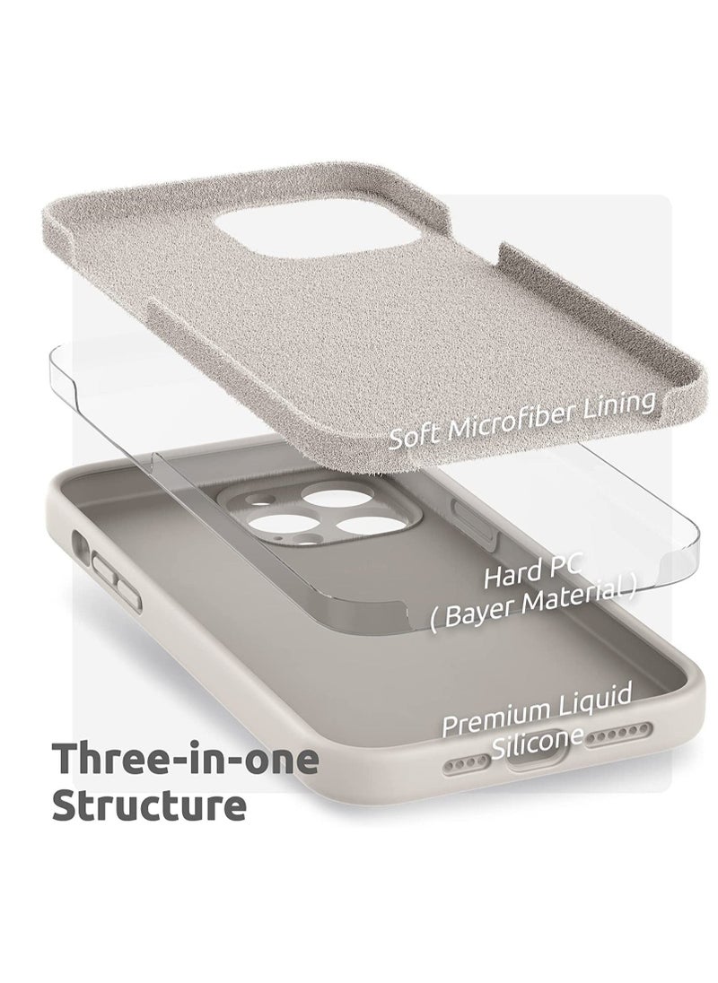 Raxoom Silicone Case Compatible with iPhone 14 Pro, Soft Liquid Gel Rubber Cover Shockproof Bumper Anti-Scratch Anti-Fingerprint Anti-Drop Slim Cover (Not Original) (iPhone 14 Pro, White) - Image 3