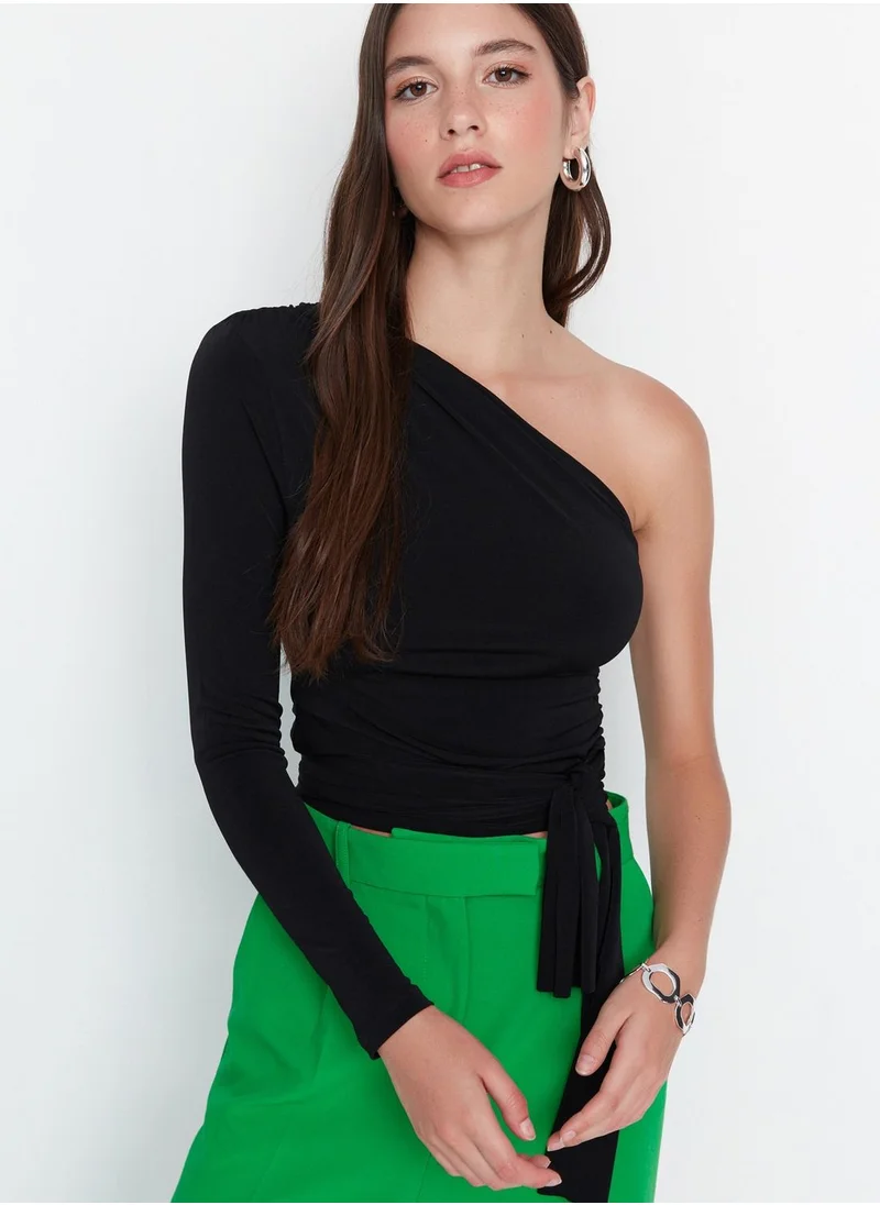 trendyol One Shoulder Tie Detail Top