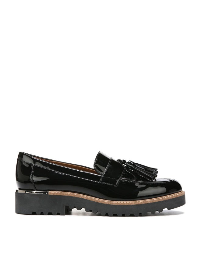 Franco Sarto Womens Carolynn Lug Sole Loafer with Tassel Detail, Black, 6 M - Image 1