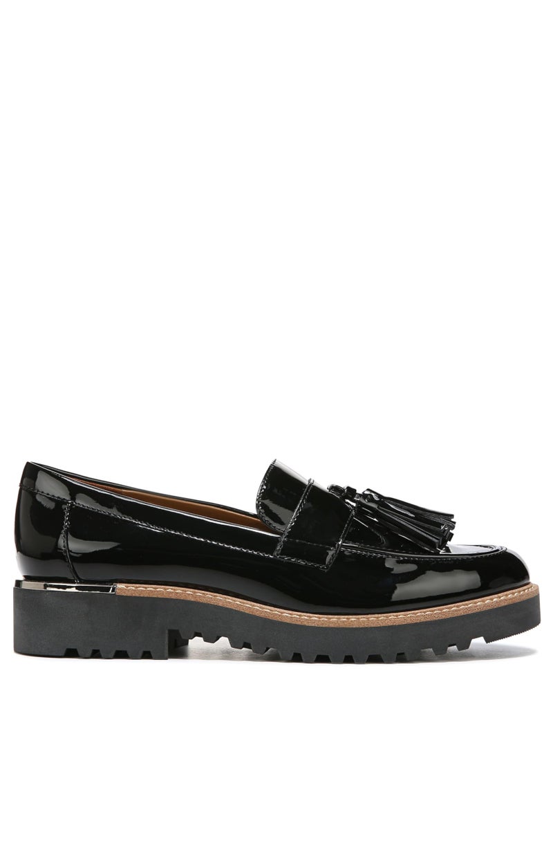 Franco Sarto Womens Carolynn Lug Sole Loafer with Tassel Detail, Black, 6 M - Image 4