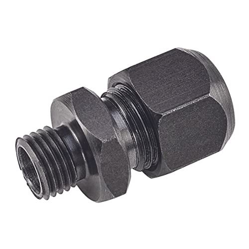 Starrett Steel Dial Indicator Split Collet - 1/2-32UN Thread Size, 9/32" Thread length, .375" Diameter Through Hole for Indicator Stem, Black Finish - 25SC38B - Image 1