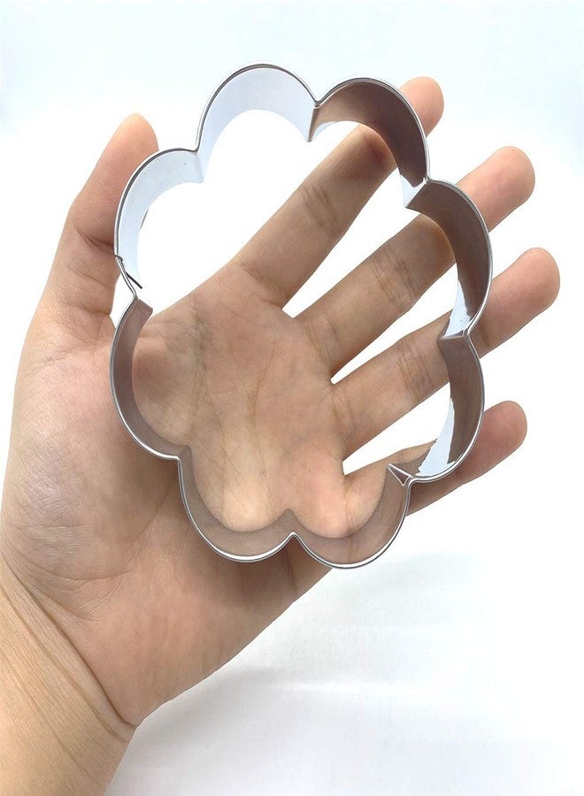 LILIAO Flower Cookie Cutter Scalloped Edge Sandwich Fondant Biscuit Cutter - 3.8 x 3.7 inch - Stainless Steel - Image 3