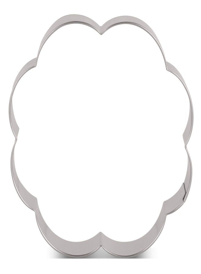 LILIAO Flower Cookie Cutter Scalloped Edge Sandwich Fondant Biscuit Cutter - 3.8 x 3.7 inch - Stainless Steel - Image 1