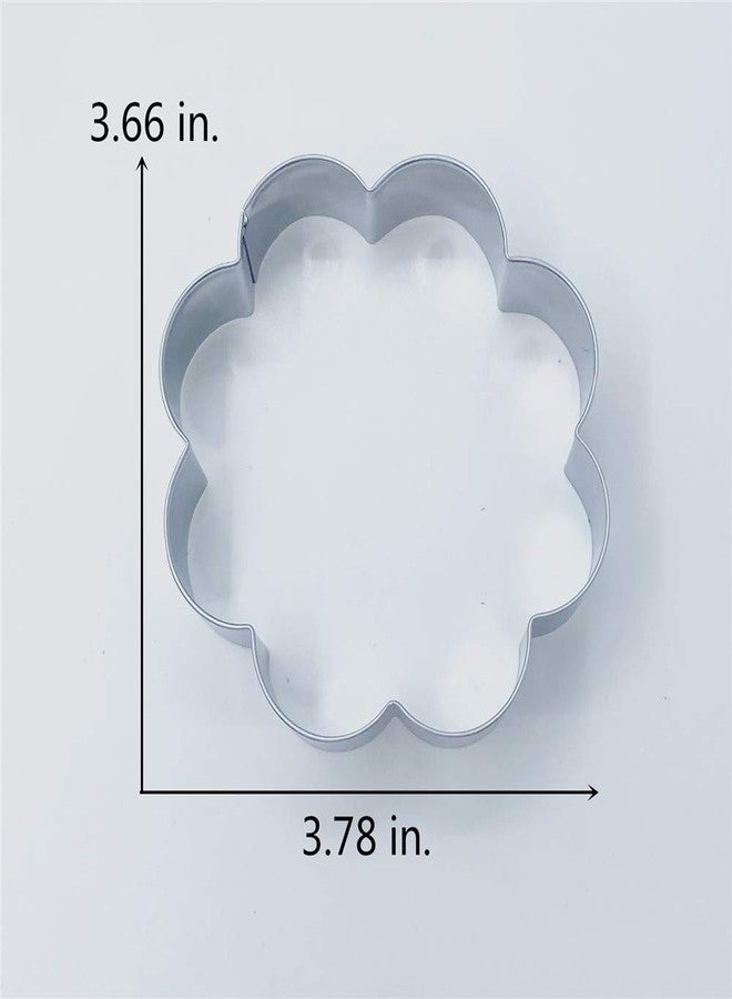 LILIAO Flower Cookie Cutter Scalloped Edge Sandwich Fondant Biscuit Cutter - 3.8 x 3.7 inch - Stainless Steel - Image 2