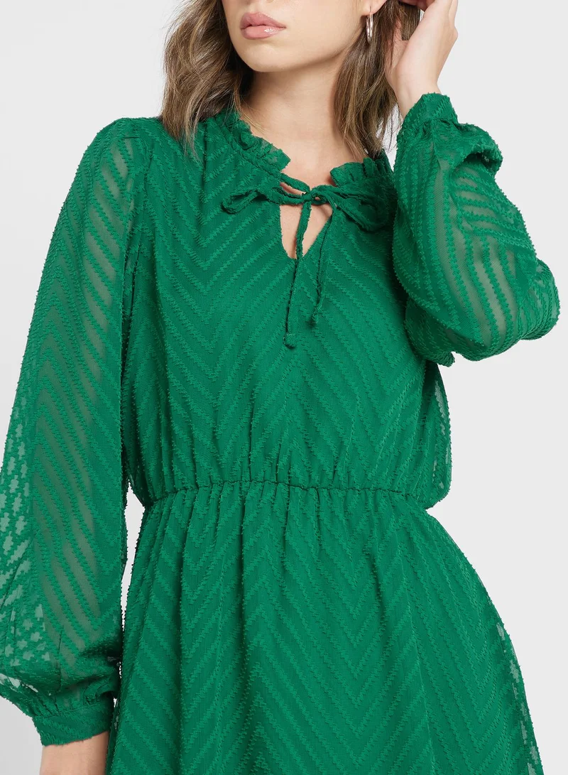 Jacqueline de Yong Emerald Textured Dress
