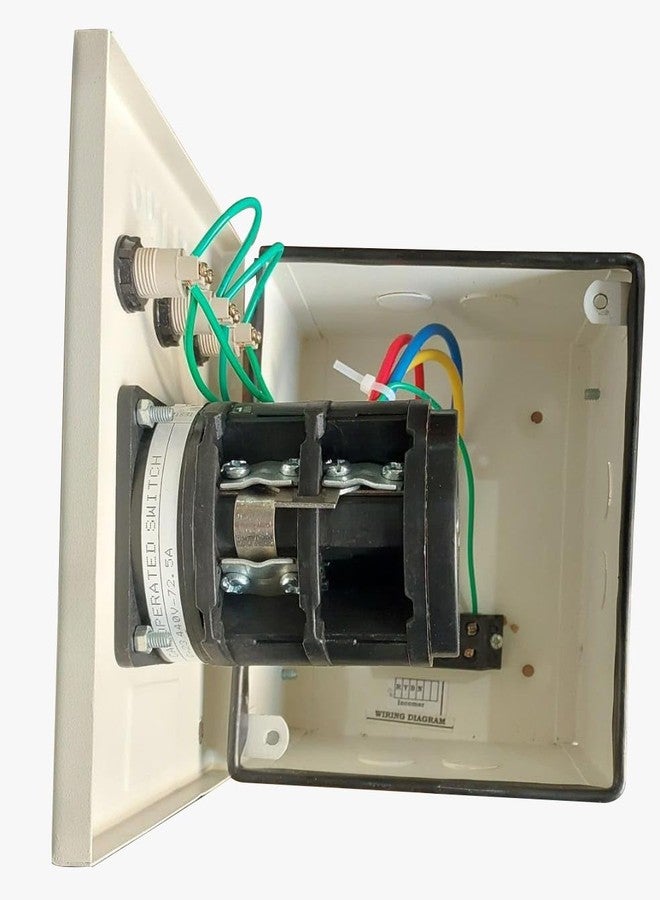 SELVO 100A Single Pole Neutral (SPN) Phase Selector Enclosure (with 1 pole 3 ways Duly wired Cam Operated Rotary Switch Fitted) - Image 2