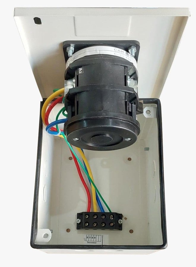 SELVO 100A Single Pole Neutral (SPN) Phase Selector Enclosure (with 1 pole 3 ways Duly wired Cam Operated Rotary Switch Fitted) - Image 4