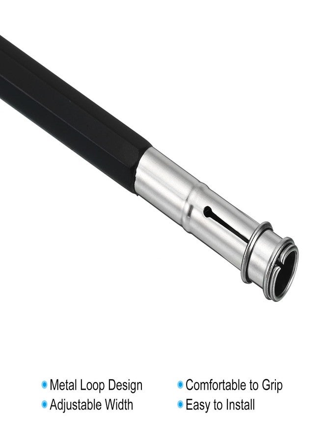 باتيكيل موسعات أقلام الرصاص من باتيكيل، عبوة من 6 قطع، حامل أقلام رصاص معدني مزدوج الرأس قابل للتعديل للفنانين للرسم والتظليل، أسود - Image 3