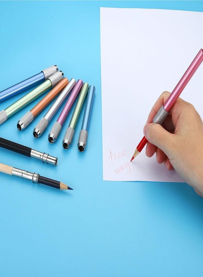 باتيكيل موسعات أقلام الرصاص من باتيكيل، عبوة من 6 قطع، حامل أقلام رصاص معدني مزدوج الرأس قابل للتعديل للفنانين للرسم والتظليل، أسود - Image 5