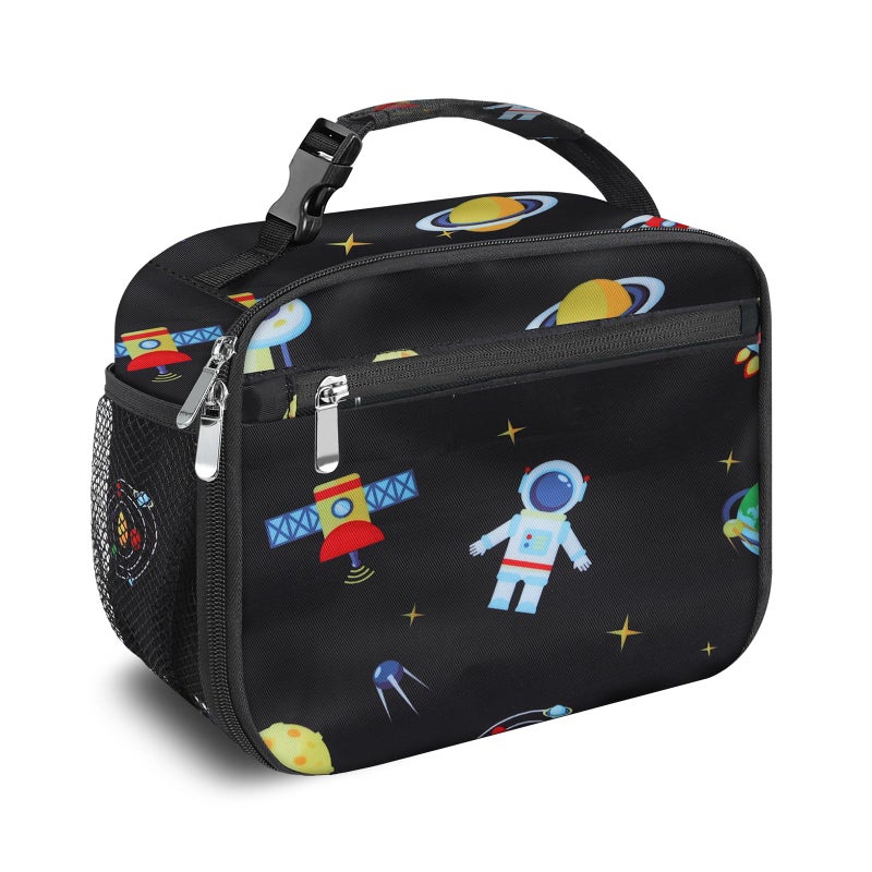 Femuar Kids Lunch Box for Boys Girls Lunch Bag Insulated Durable Lunchbox Children Lunch Tote Bag for School Astronaut - Image 1