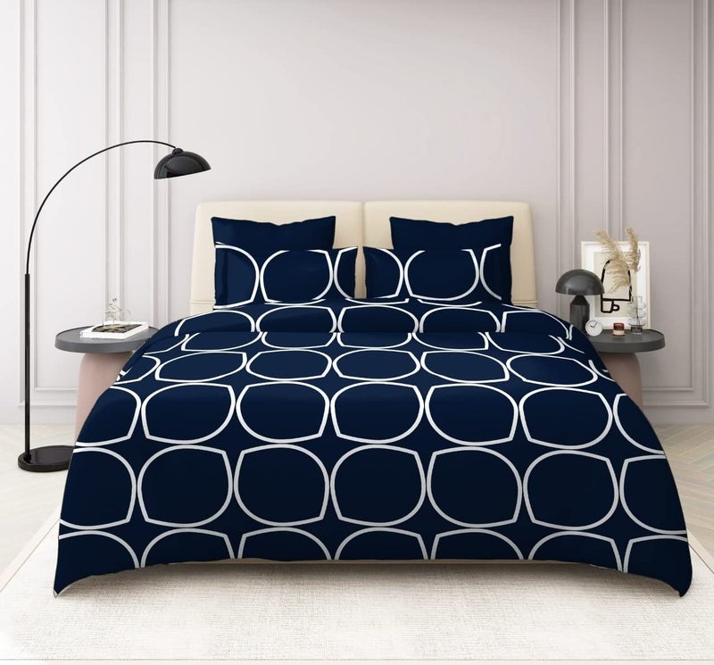 Castiqa Castiqa Premium Brushed Cotton King Size Quilt CoverDuvet CoverRajai CoverBlanket Cover with Zipper Closure Single 60x90 inch Blue 