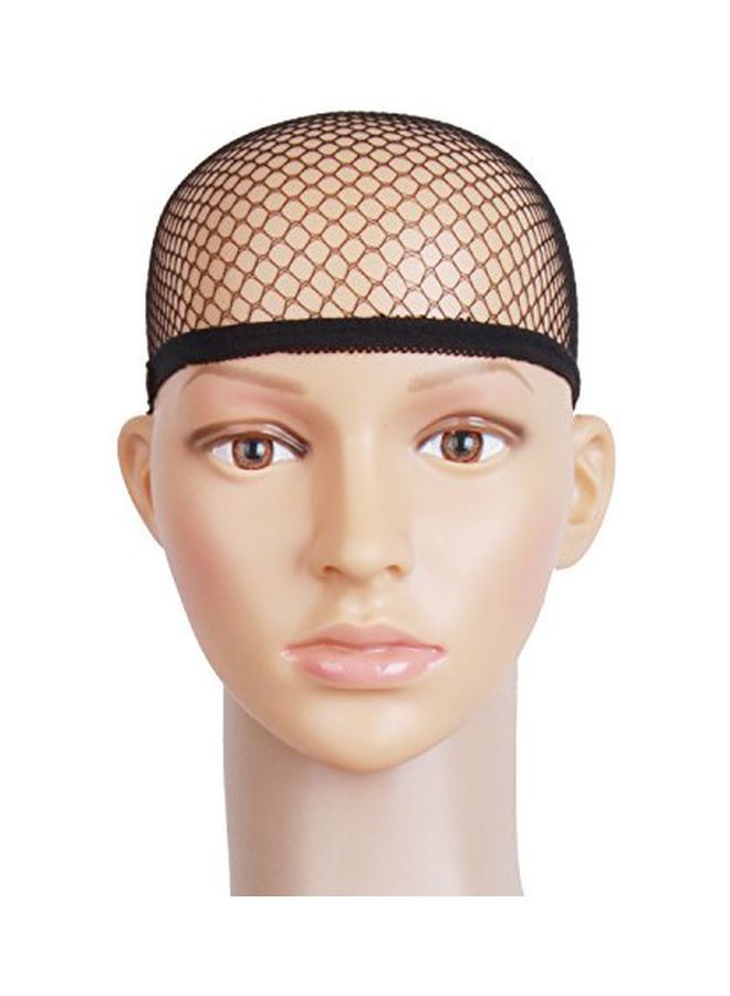 إسكدنيا طقم قبعة للشعر المستعار مكون من 3 قطع أسود / بيج One Size - Image 2