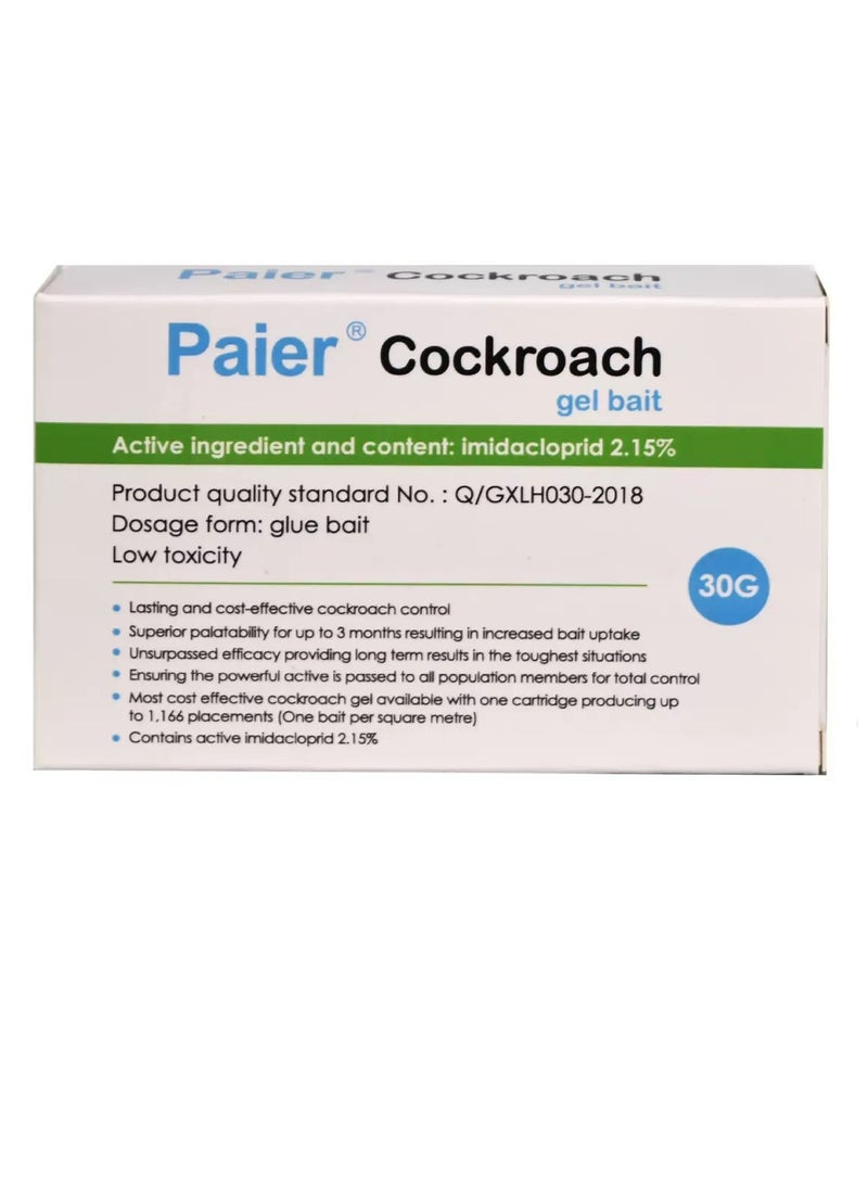 Paier Cockroach Killer Gel Bait Includes (1 Tube +1 Plunger +1 Tip) Multicolour 30grams - Image 4